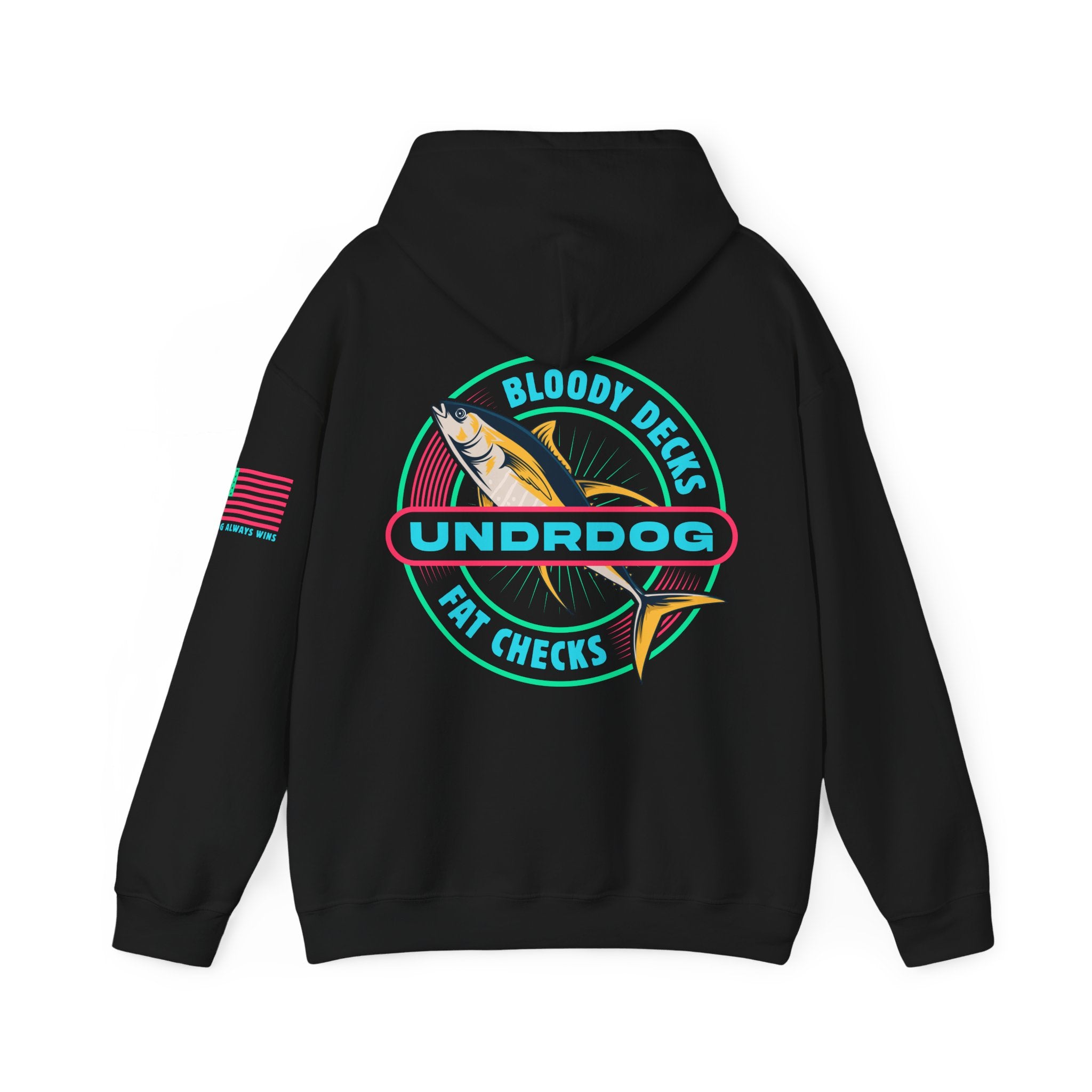 1153452819432174525_2048.jpg - Bloody Decks Fat Checks Undrdog Heavy Blend™ Hooded Sweatshirt - Undrdog Surface Products