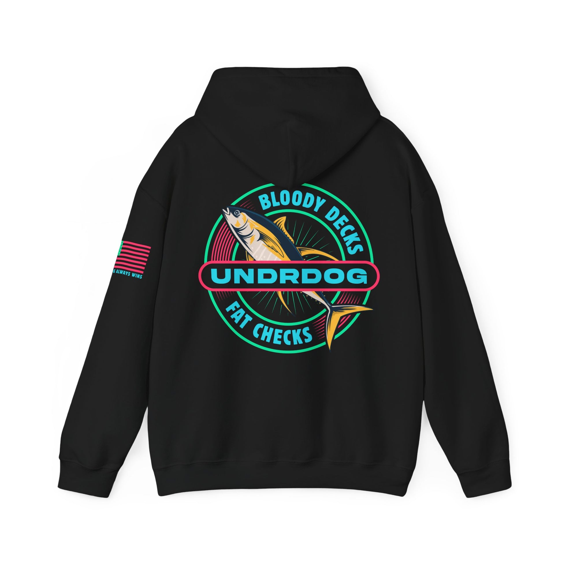 1153452819432174525_2048.jpg - Bloody Decks Fat Checks Undrdog Heavy Blend™ Hooded Sweatshirt - Undrdog Surface Products
