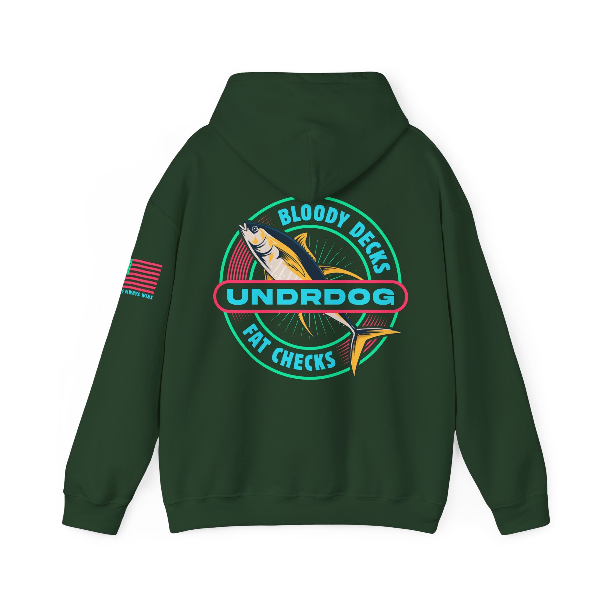 14449960570697008616_2048.jpg - Bloody Decks Fat Checks Undrdog Heavy Blend™ Hooded Sweatshirt - Undrdog Surface Products